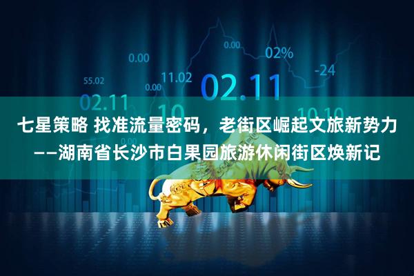 七星策略 找准流量密码，老街区崛起文旅新势力——湖南省长沙市白果园旅游休闲街区焕新记